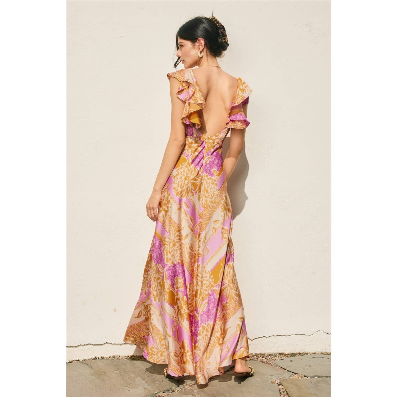 DRESS FORUM RIVIERA BLOOM MAXI DRESS