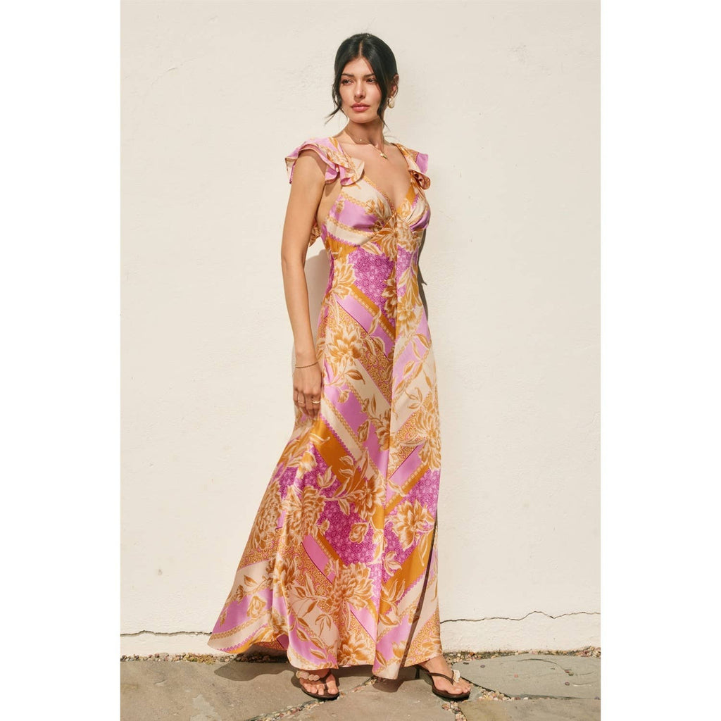 DRESS FORUM RIVIERA BLOOM MAXI DRESS