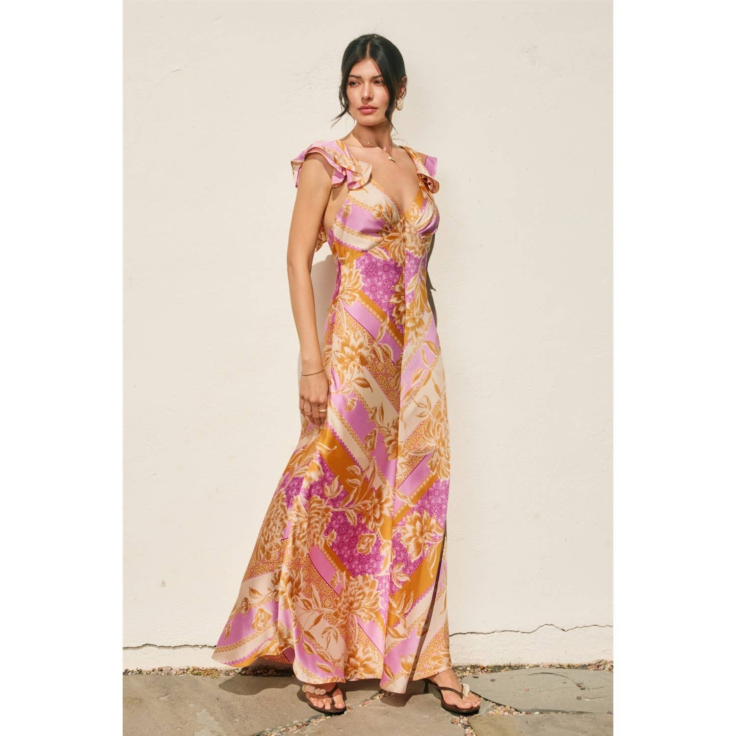 DRESS FORUM RIVIERA BLOOM MAXI DRESS