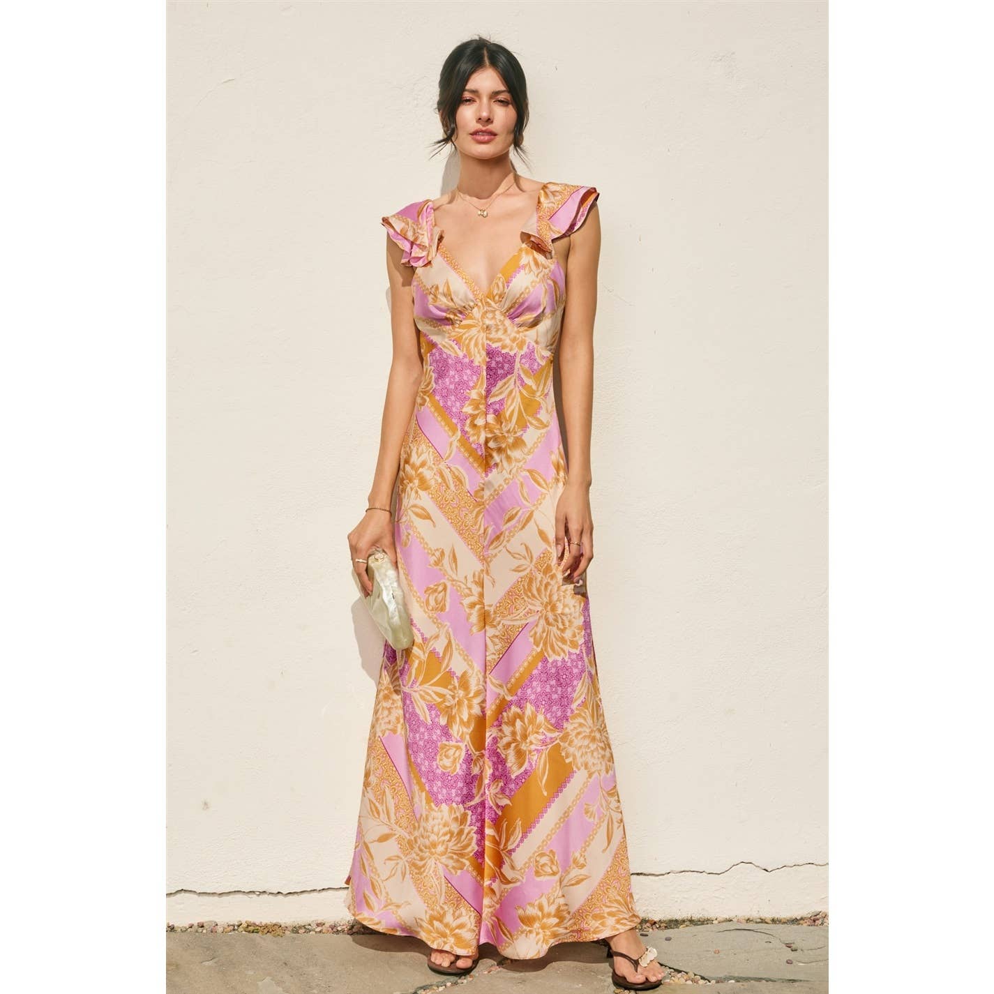 DRESS FORUM RIVIERA BLOOM MAXI DRESS