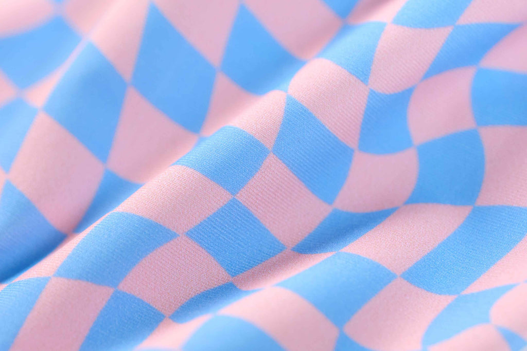 SUNDAZE BRUNCH LAVENDER CHECKER PINK BIKINI