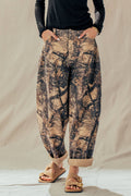 Camo Print Cotton Balloon Pants: CAMO / S-M-L:2-2-2