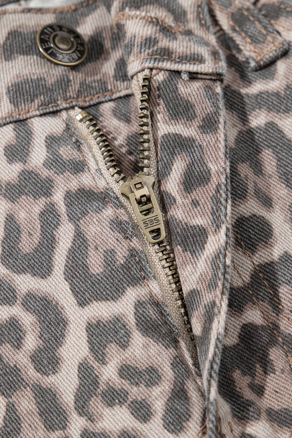 Western Leopard Waist Jeans