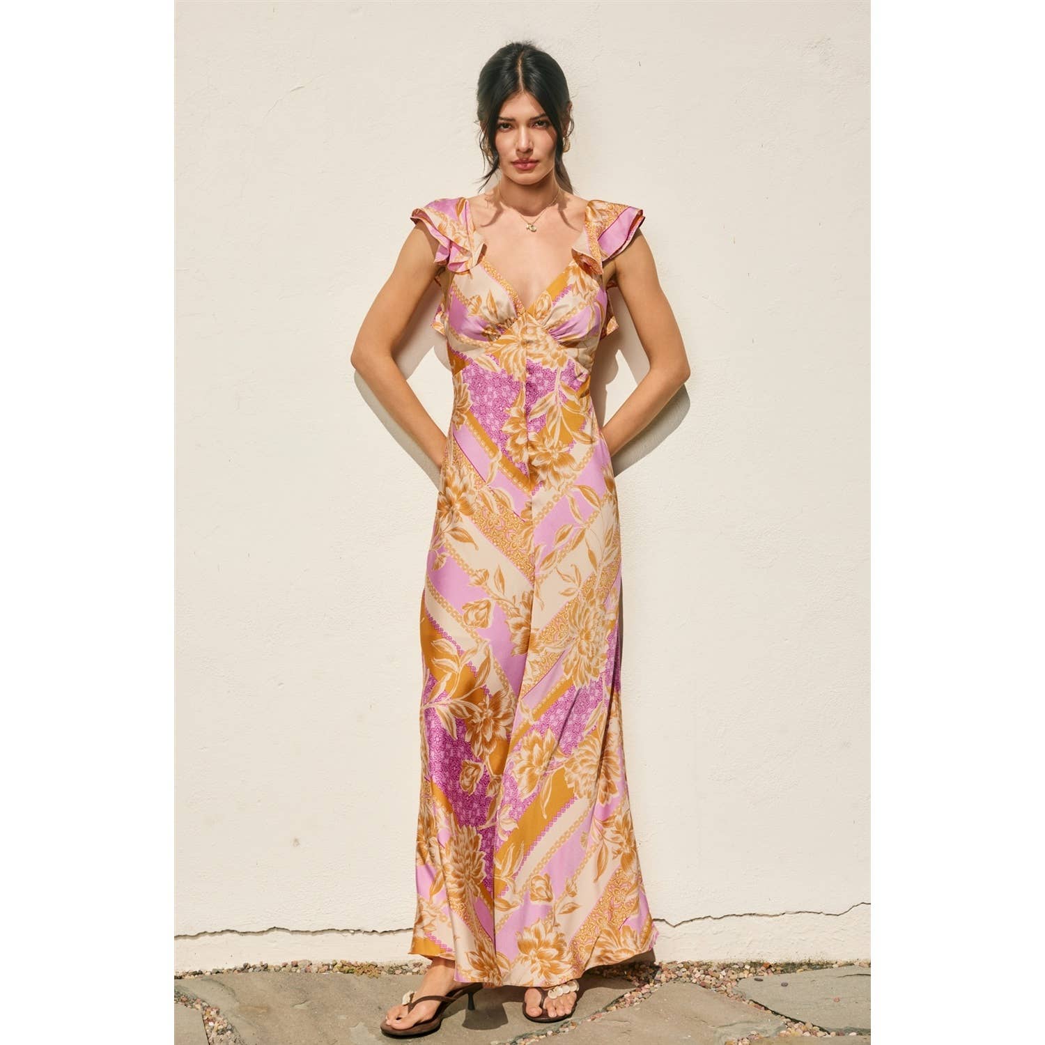 DRESS FORUM RIVIERA BLOOM MAXI DRESS