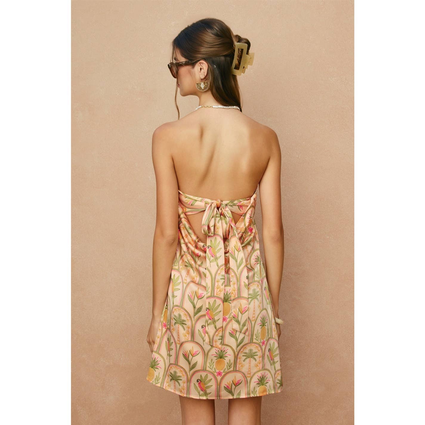 Hear That Strapless Back Detail Mini Dress: