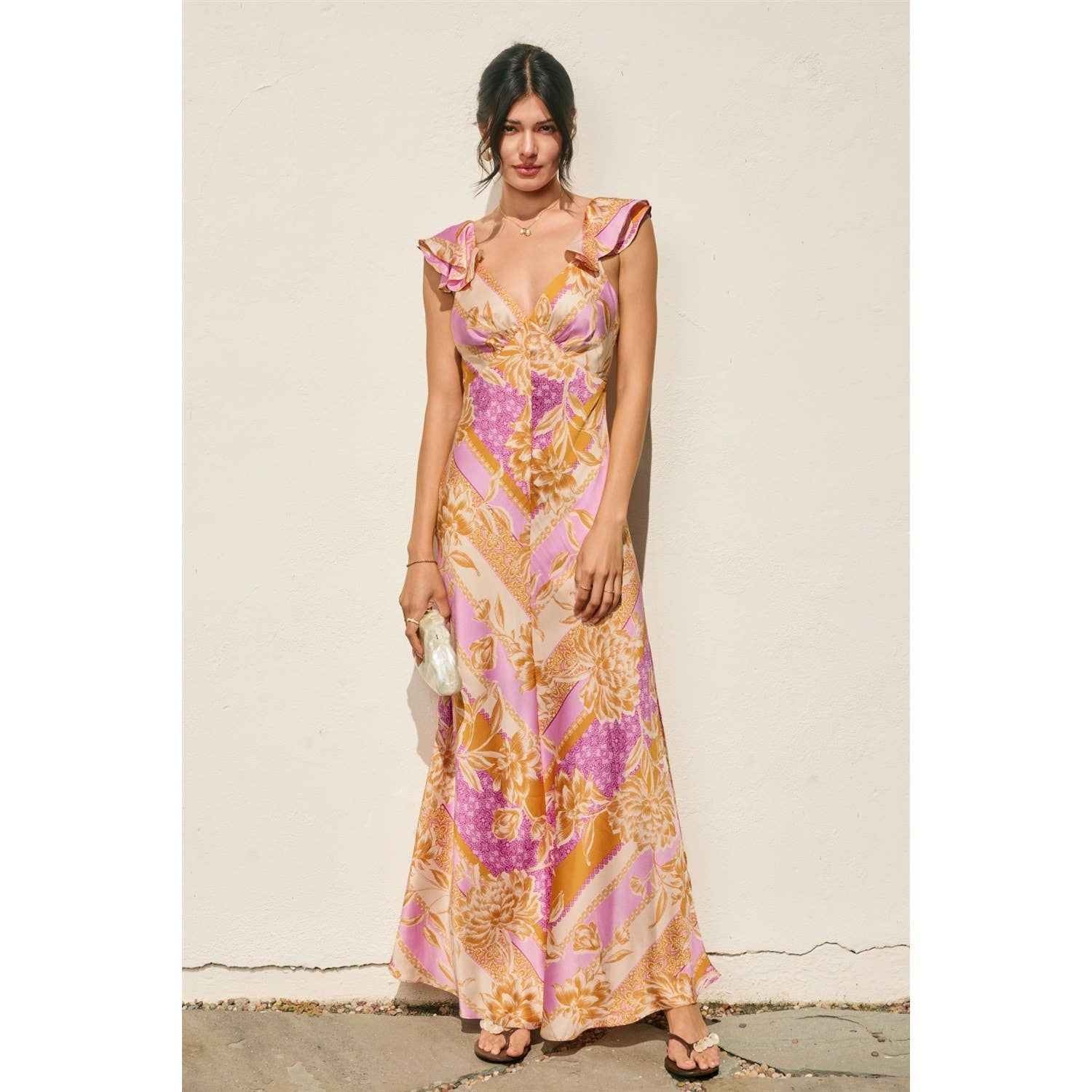 DRESS FORUM RIVIERA BLOOM MAXI DRESS